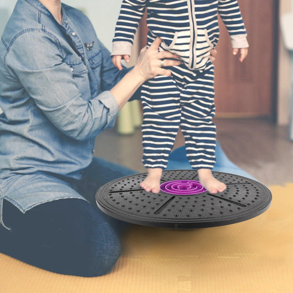 Purple Labyrinth Wobble Balance Board Yoga Training Fitness Exercise Stability Disc