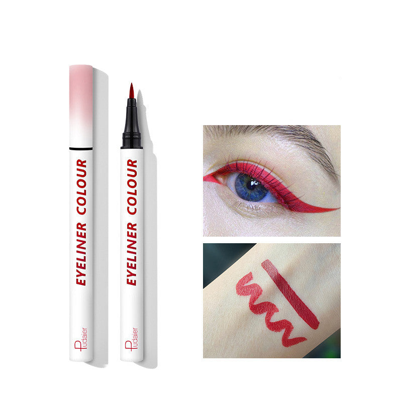 Color eyeliner blue white thin tip very thin