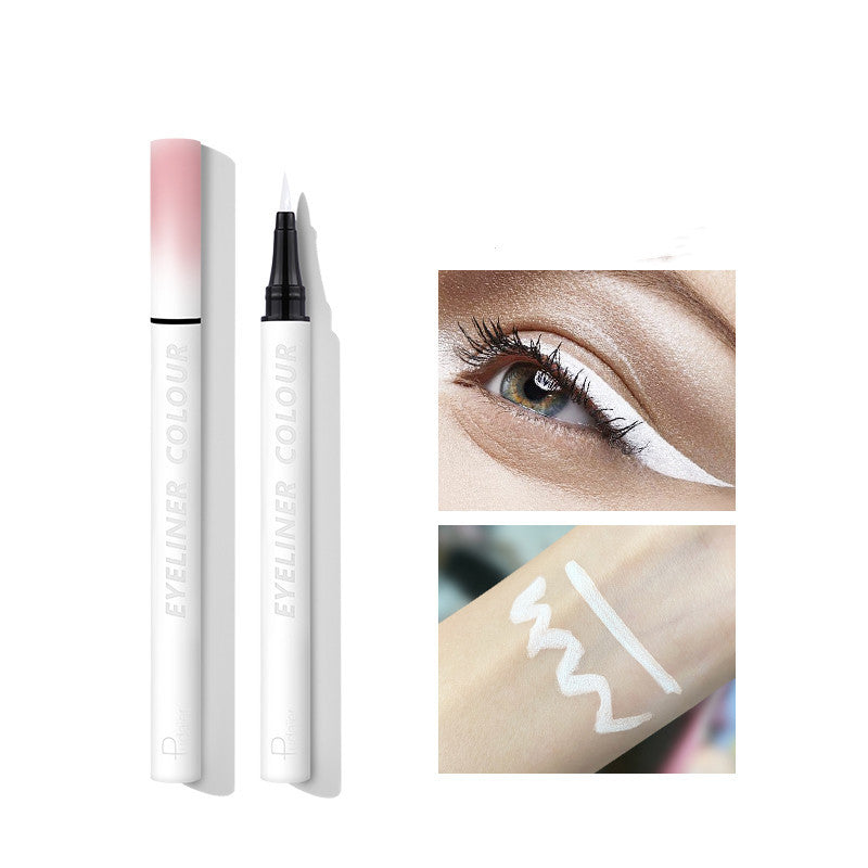 Color eyeliner blue white thin tip very thin