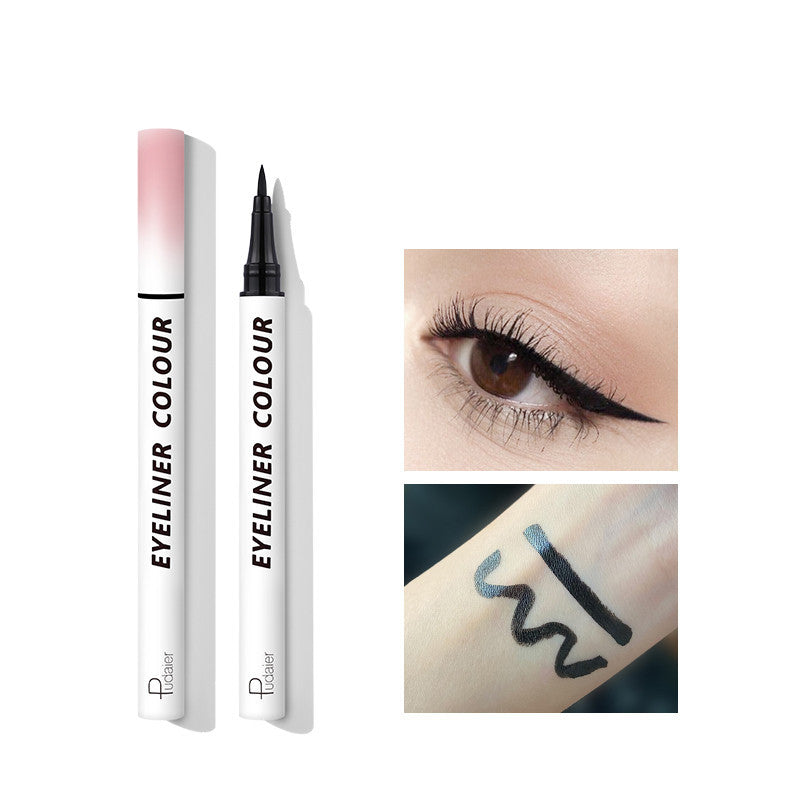 Color eyeliner blue white thin tip very thin