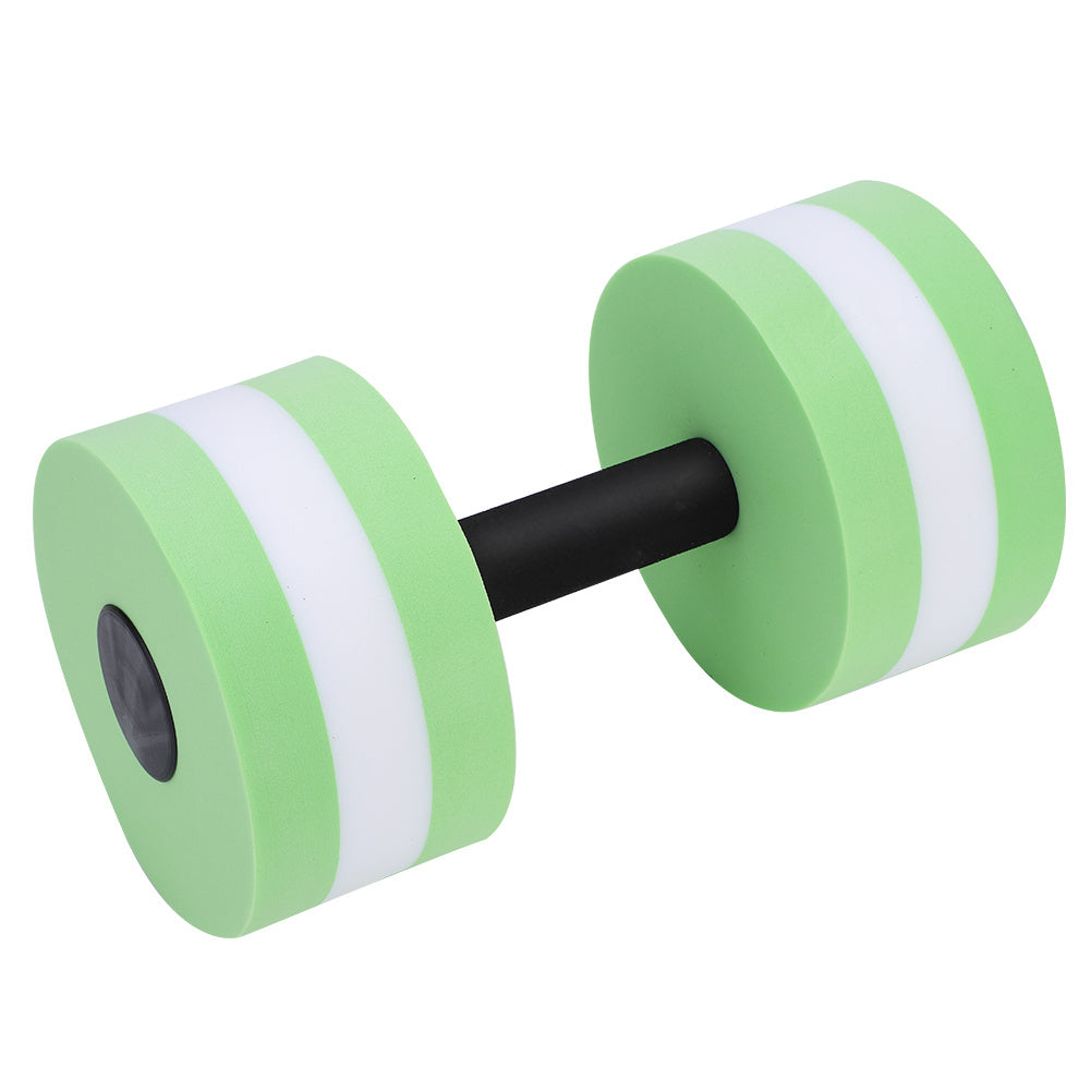 1 Pair Water Float Bodybuilding Training Fitness Yoga Dumbbell Barbell (Green)