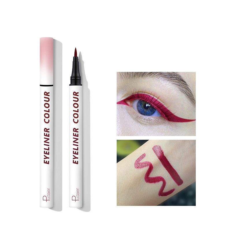 Color eyeliner blue white thin tip very thin