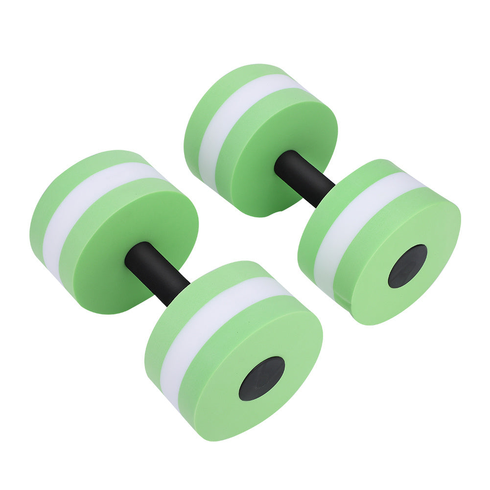 1 Pair Water Float Bodybuilding Training Fitness Yoga Dumbbell Barbell (Green)