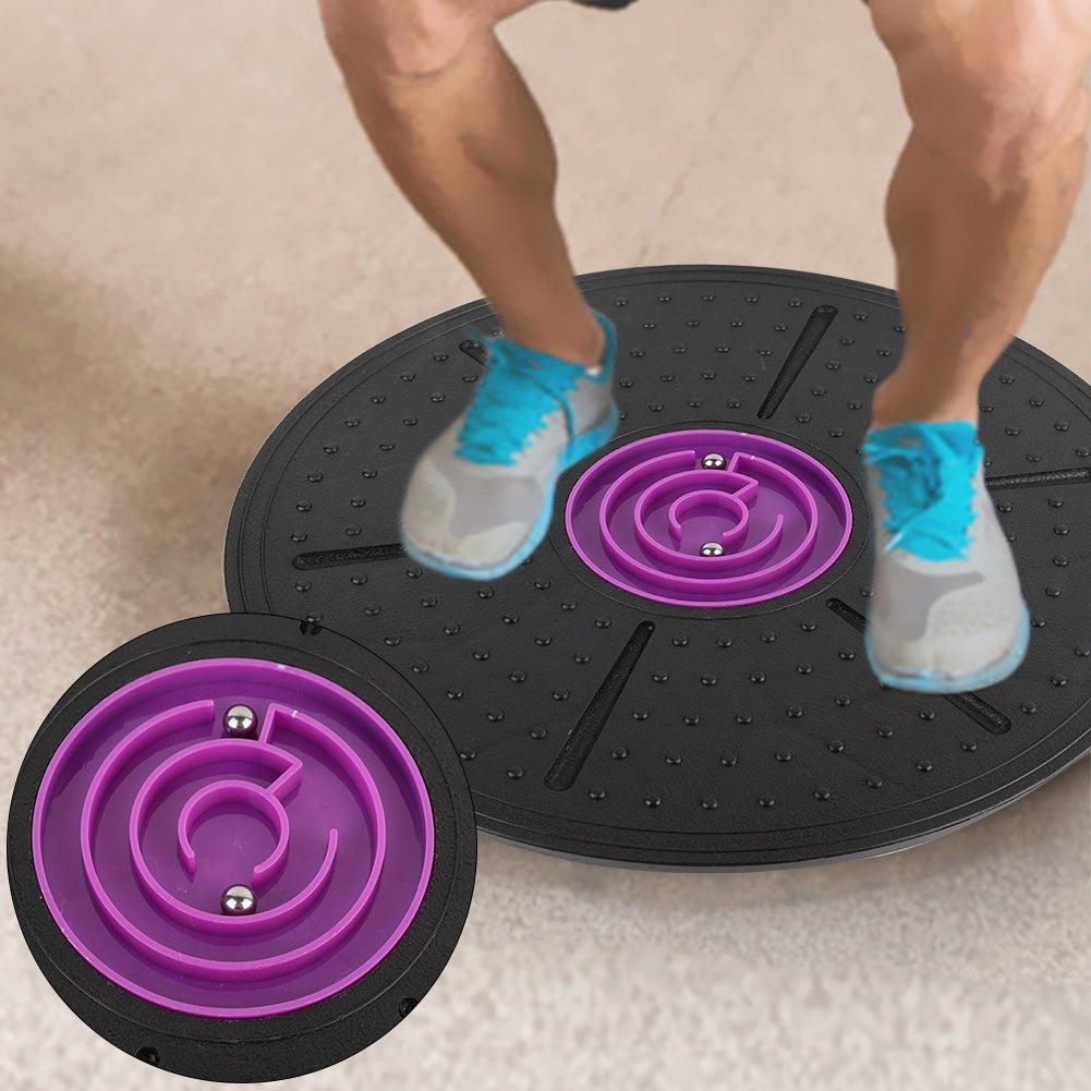 Purple Labyrinth Wobble Balance Board Yoga Training Fitness Exercise Stability Disc