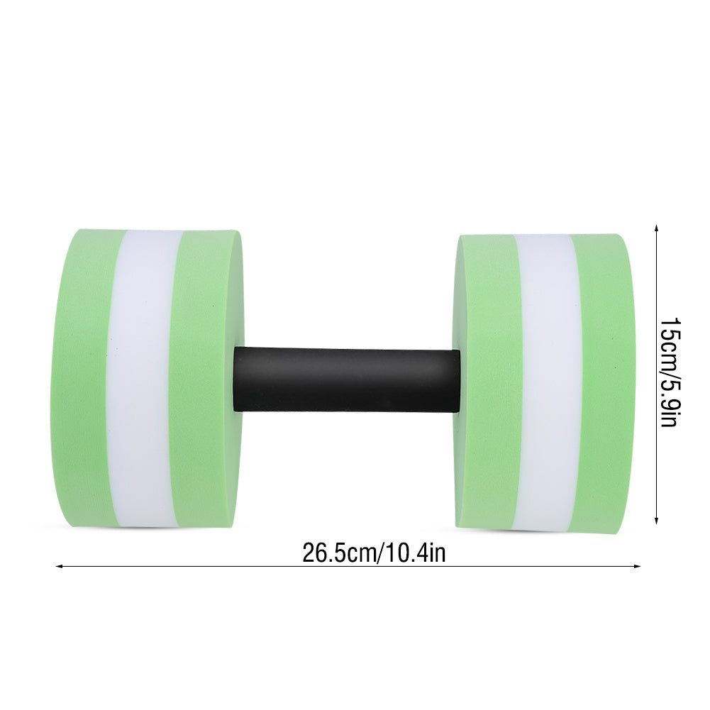 1 Pair Water Float Bodybuilding Training Fitness Yoga Dumbbell Barbell (Green)