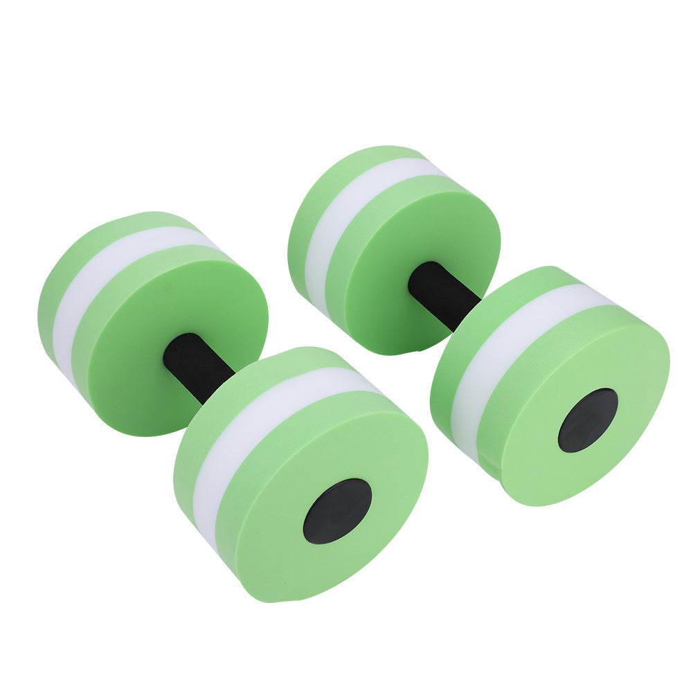 1 Pair Water Float Bodybuilding Training Fitness Yoga Dumbbell Barbell (Green)